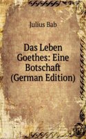 Das Leben Goethes: Eine Botschaft (German Edition)