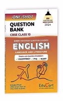 Educart One-shot Question Bank ENGLISH CBSE Class 10 for 2024 (Only Important Q's covered Ch-wise)