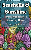 Seashells & Sunshine Tangle Art for Relaxation Coloring Book