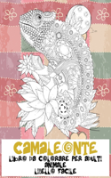 Libro da colorare per adulti - Livello facile - Animale - Camaleonte