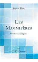 Les MammifÃ¨res: de la Province de QuÃ©bec (Classic Reprint)
