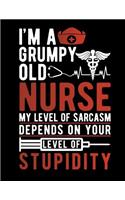 Grumpy Old Nurse My Level of Sarcasm