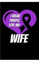 I Wear Purple For My Wife: Alzheimers Journal 6x9 120 Pages Blank Lined Paperback