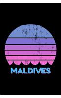 Maldives: Vintage World Travel Keepsake Blank Lined Journal Notebook