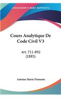 Cours Analytique De Code Civil V3