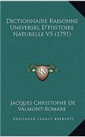 Dictionnaire Raisonne Universel D'Histoire Naturelle V5 (1791)