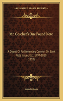 Mr. Goschen's One Pound Note