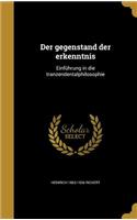 Der gegenstand der erkenntnis