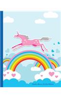 Rainbow Unicorn Dot-Grid Notebook: A Dot-Matrix Book for Bullet Journaling, Dot Journaling, Sketching, and Hand-Lettering