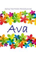 Spring Time Flowers Personal Journal - Ava