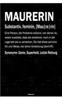 Maurerin Notizbuch