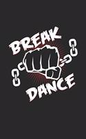 Breakdance: 6x9 Breakdancing - blank with numbers paper - notebook - notes