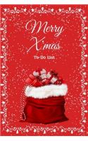 Merry X'mas To-Do List: To Do List Journal, Notebook to Help You Get Stuff Done,6"x9",100 pages, Check List Boxed, for Organized and Joyful Christmas Party