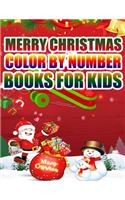 Merry Christmas Color By Number Books For Kids