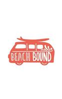 Beach Bound: 150 Lined Journal Pages / Diary / Notebook with Travel Van and Surfboard on the Cover