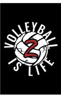 Z Monogram Initial Volleyball Journal