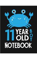 11 Year Old Boy Notebook: Blank Line Notebook (8.5 X 11 - 110 Blank Pages)