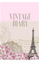 Vintage Diary: This Vintage Diary Consist of 100 pages 6 x 9 blank lined, compact to carry anywhere suitable for everyday use
