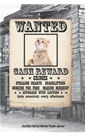 Scottish Fold Cat Wanted Poster Journal
