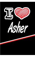 Asher: I Love Name Writing Journal