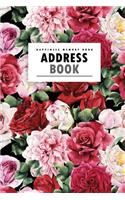 Address Book: Red Rose - A Happiness Address Book **With A-Z Tabs** Address, Phone, Email, Emergency Contact, Birthday