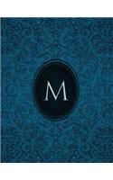 Monogram "M" Sketchbook: Blank Art Pad Notebook Journal(13 Monogram Cerulean 150 Sketch)