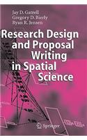 Research Design and Proposal Writing in Spatial Science