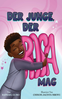 Junge, der Rosa mag