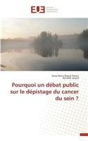 Pourquoi Un D�bat Public Sur Le D�pistage Du Cancer Du Sein ?: (Omn.Univ.Europ.)