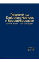 Research and Evaluation Methods in Special Education