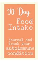 90 Day Food Intake Journal And Track Your Autoimmune Condition