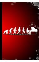 Pianist Evolution: Piano Instrumental Gift for Musicians (6x9) Music Notes Paper