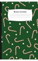 Music Journal: Music Manuscript Paper, Staff Paper, Musicians Notebook (Music Composition Books) 5.25 x 8 inches, 100 pages Green Theme Cover