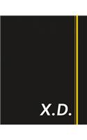 X.D.: Classic Monogram Lined Notebook Personalized With Two Initials - Matte Softcover Professional Style Paperback Journal Perfect Gift for Men and Women