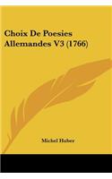 Choix De Poesies Allemandes V3 (1766)