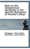 Note on the Temperature Variations in the Specific Resistance of Heusler's Alloys