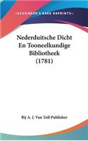 Nederduitsche Dicht En Tooneelkundige Bibliotheek (1781)