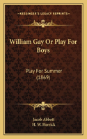 William Gay or Play for Boys