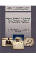 Mellot V. Mabee U.S. Supreme Court Transcript of Record with Supporting Pleadings
