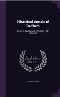 Historical Annals of Dedham