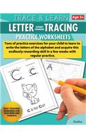 Trace & Learn Letters Alphabet Tracing Workbook Practice Worksheets: Daily Practice Guide for Pre-K Children