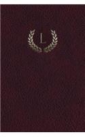 Monogram "L" Journal: 365 page Journal Diary Notebook