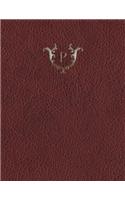 Monogram "P" Grid Sketchbook: (16 Monogram Red 150 Grid-Sketch)