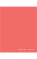 Graph Paper Journal: Coral, 150 Graph Pages, 8"x10", 1/4 Inch Grid, Professionally Designed