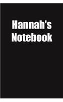 Hannah's Notebook: 6x9 Lined Notebook, Gift For a Friend or a Colleague (Gift For Someone You Love)