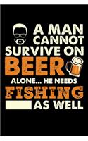 A Man Cannot Survive On Beer Alone He Needs Fishing As Well