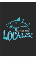 Respect the locals: 6x9 Sharks - dotgrid - dot grid paper - notebook - notes