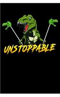 Unstoppable: I Am Unstoppable TRex Funny Short Dinosaur Arms Joke Blank Composition Notebook for Journaling & Writing (120 Lined Pages, 6" x 9")