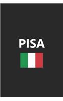 Pisa: Italy Italian Flag Italia Notebook Journal Lined Wide Ruled Paper Stylish Diary Vacation Travel Planner 6x9 Inches 120 Pages Gift
