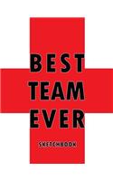 Best Team Ever Sketchbook: England Football / Soccer Team 100 Pages (8.5x11) Blank Paper for Drawing and Sketching